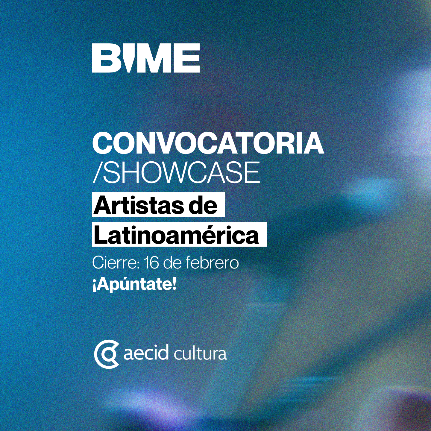 BIME Live x AECID: llamamiento a solistas y agrupaciones de América Latina para actuar en BIME Bogotá (5-7 mayo)